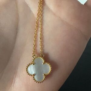14k Four leaf clover gold necklace